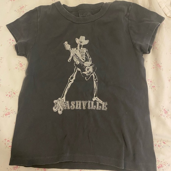 Brandy Melville Gray Graphic Tee - Picture 1 of 2
